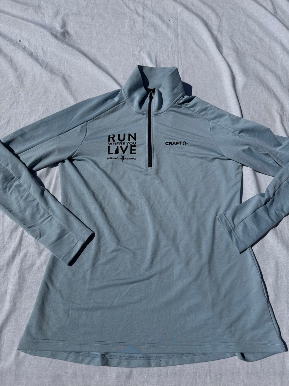 RUN NH Millennium Running Craft Quarter Zip Top - Picture 2 of 6